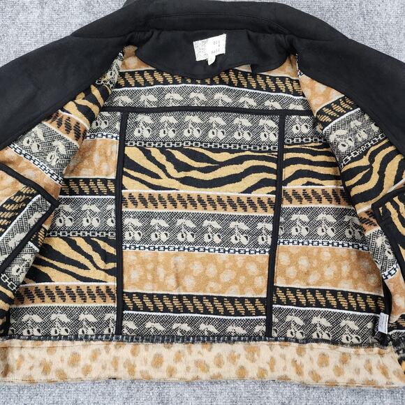 Oli Hali Jacket Womens Large Animal Print Moto Zip Biker Boho Aztec Southwestern - Picture 12 of 16